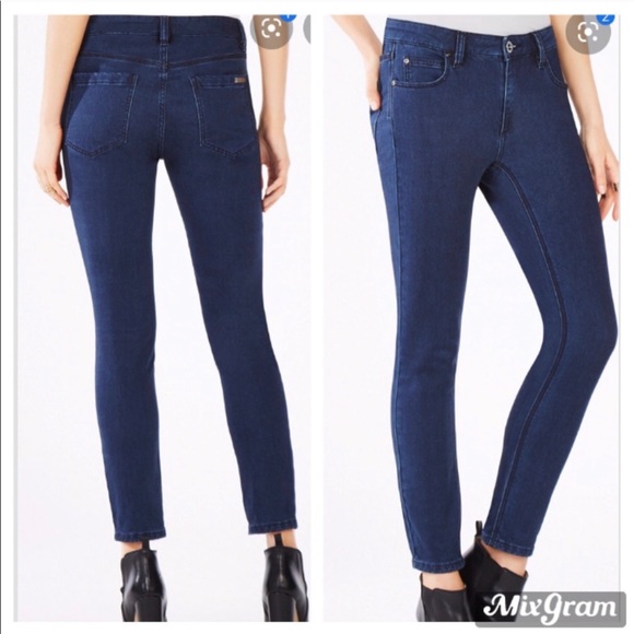 BCBG Denim - BCBG Ankle Cropped Skinny Jeans Mid Rise Crop Medium Wash Size 2